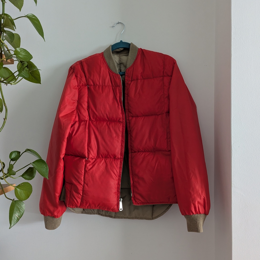 70's Vintage Reversible Down Puffer Jacket